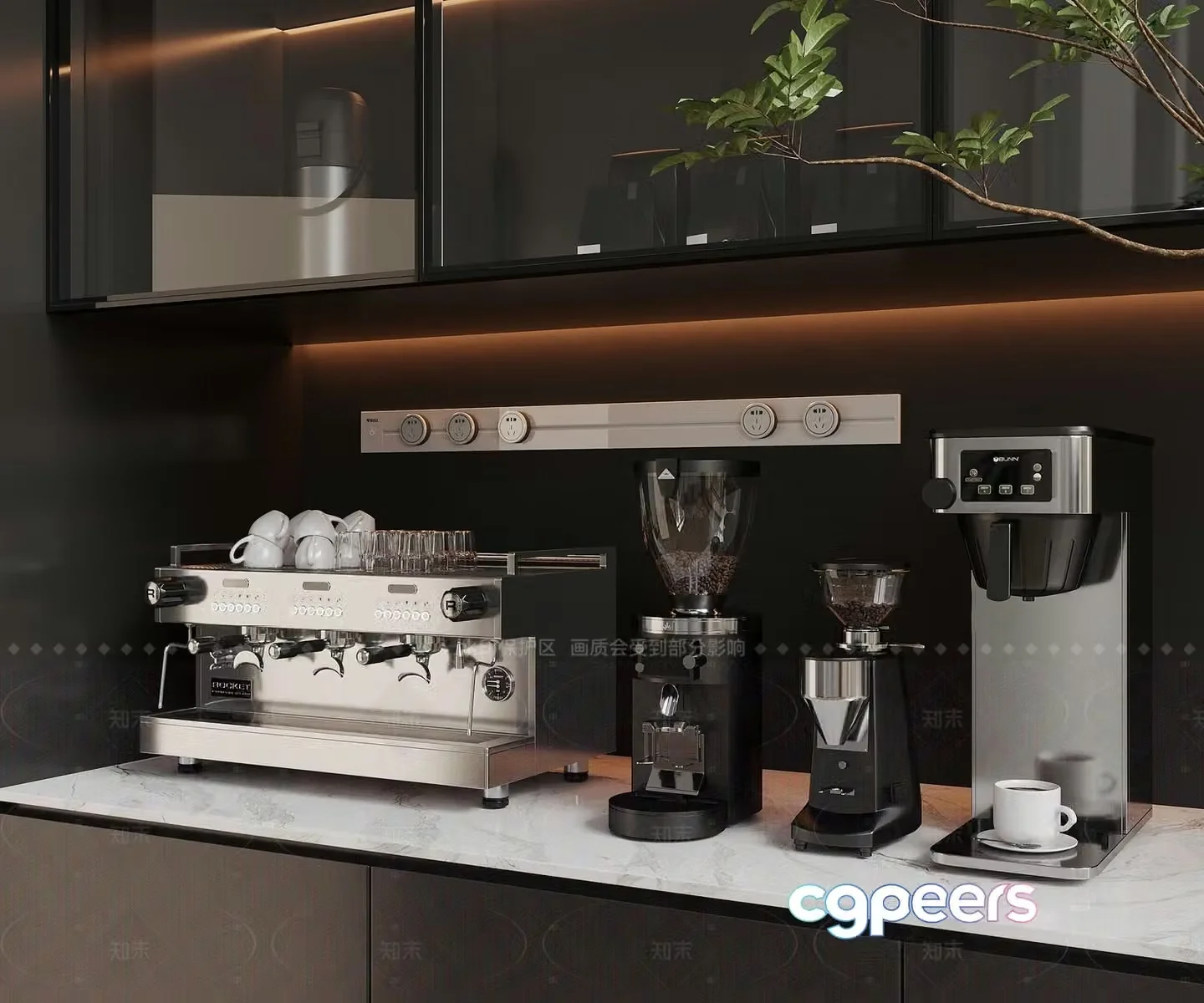 Modern Coffee Machine 3D Model – 7931 – CORONA Render