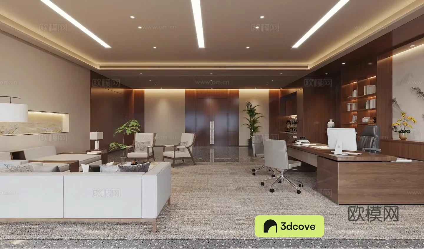 New Chinese style office Chairman’s office