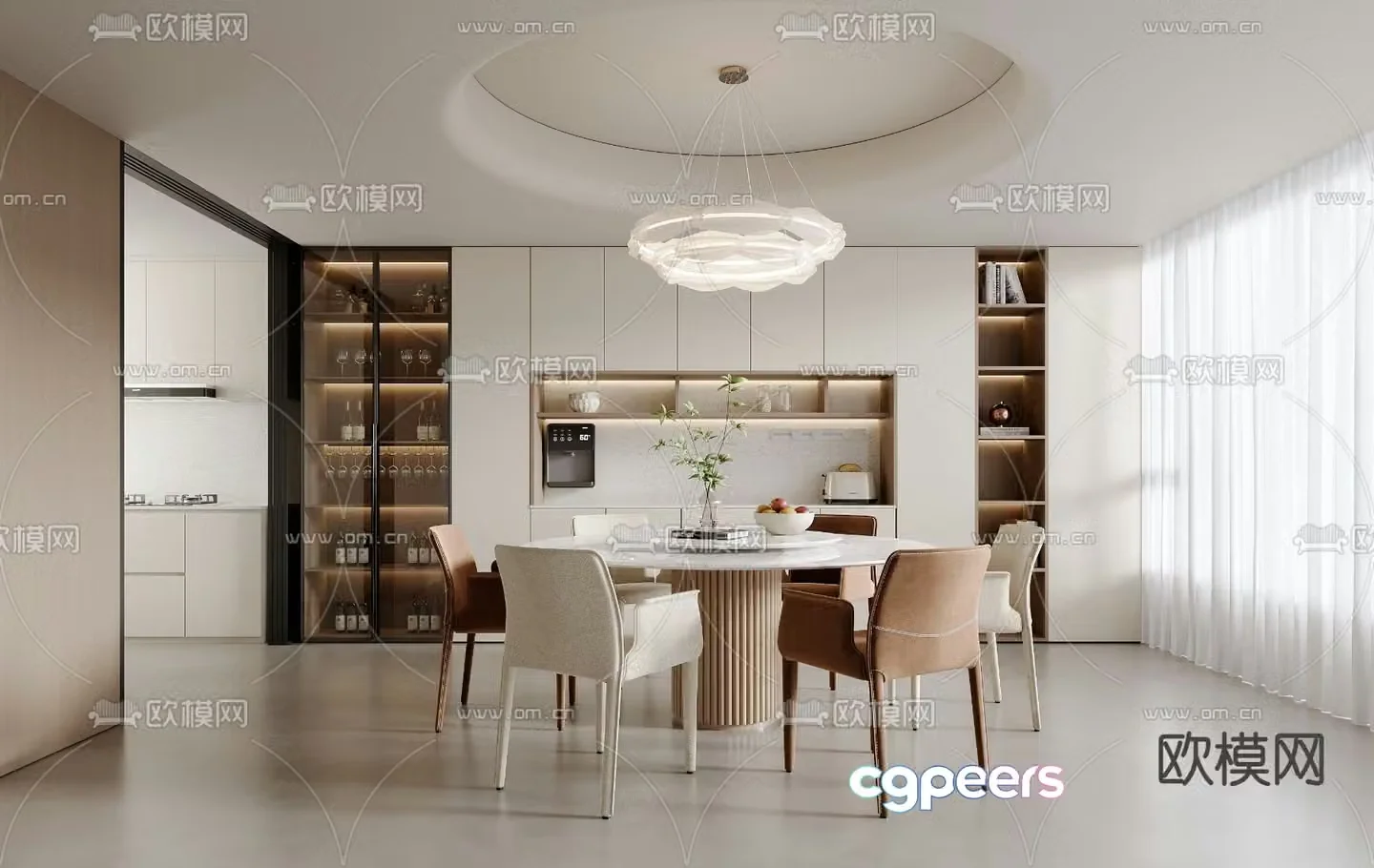 Creamy restaurant 3d model