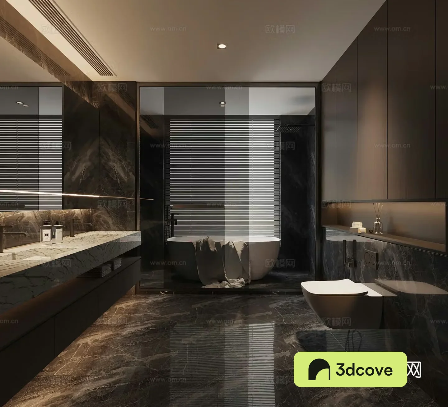 Modern Italian bathroom cabinet shower room