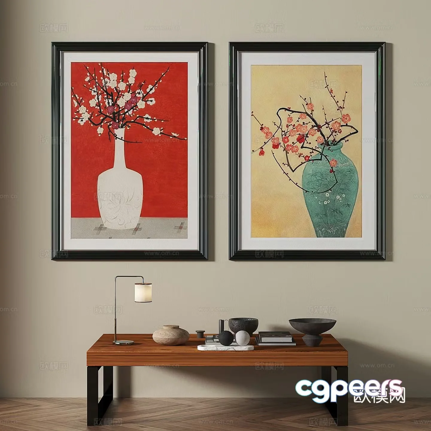 Modern medieval decorative painting 3d model