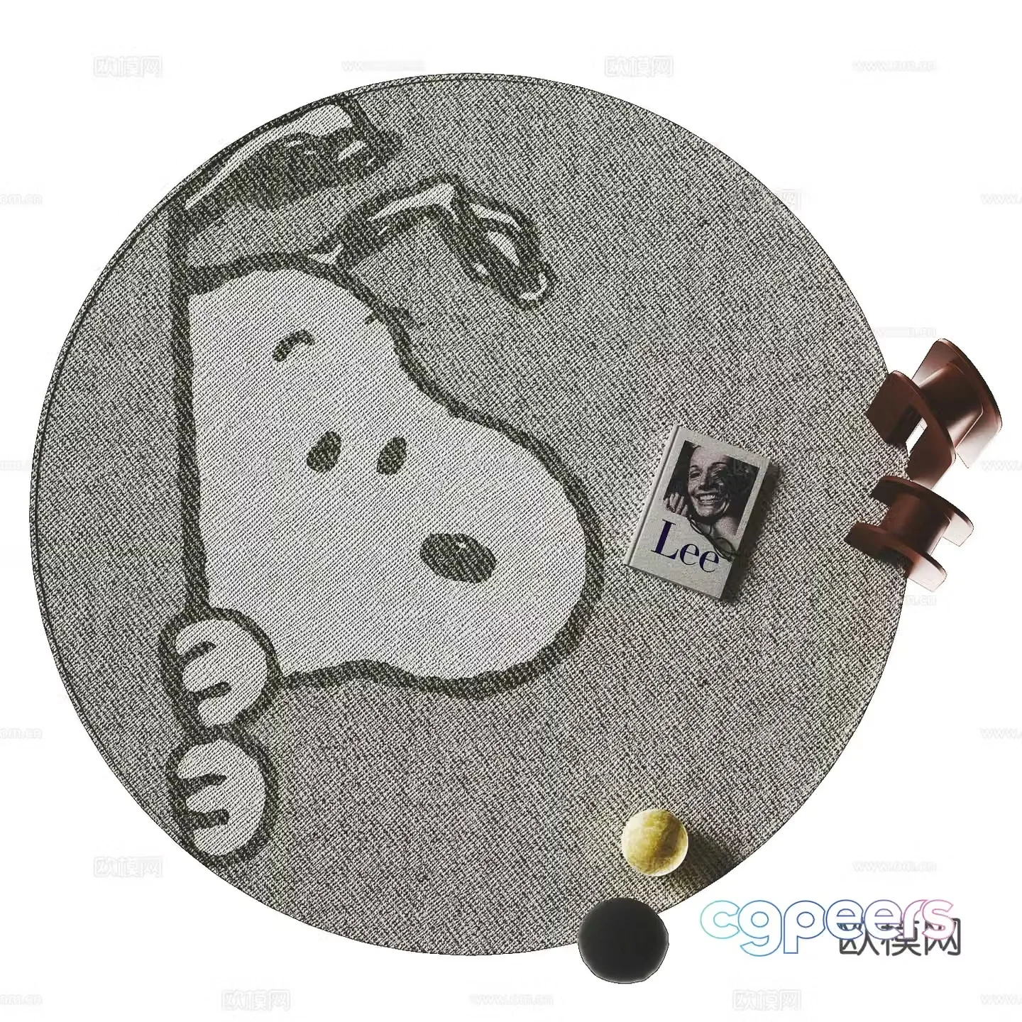 Modern children’s carpet Round carpet 3d model