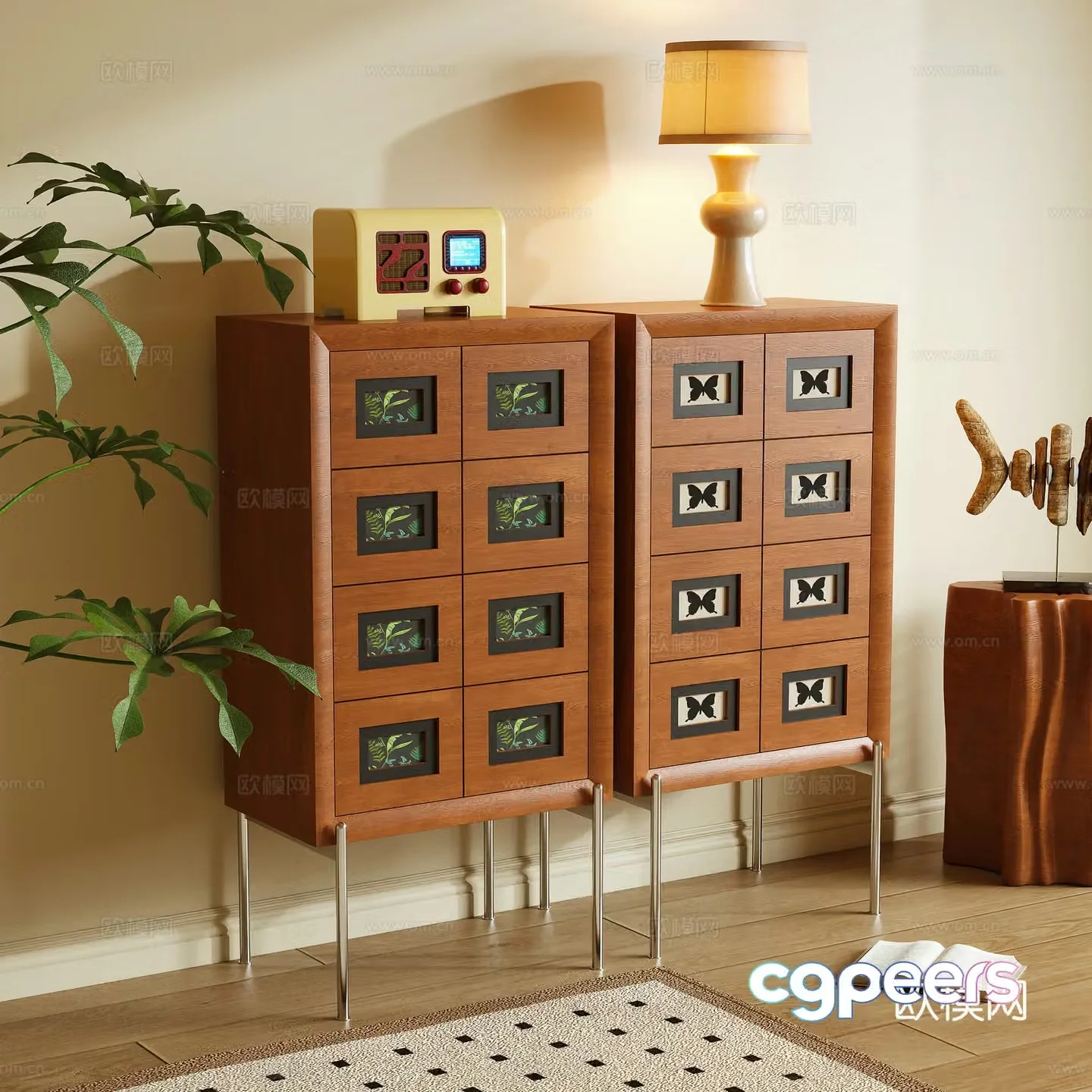 Entrance cabinet side cabinet storage cabinet 3d model