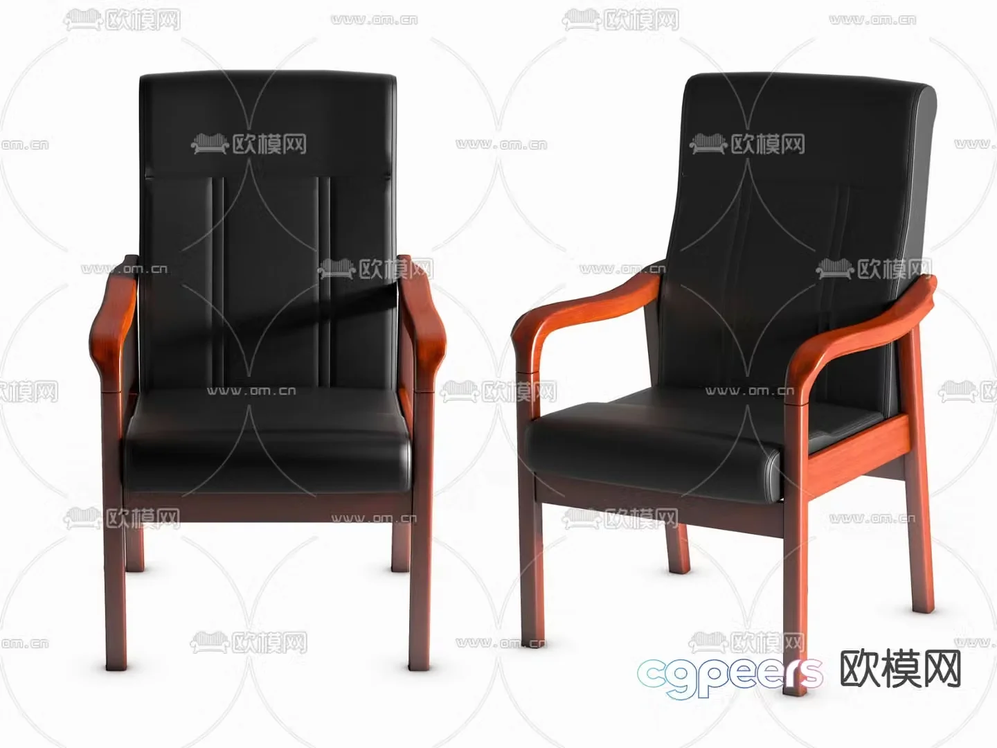 New Chinese style office chair conference chair 3d model