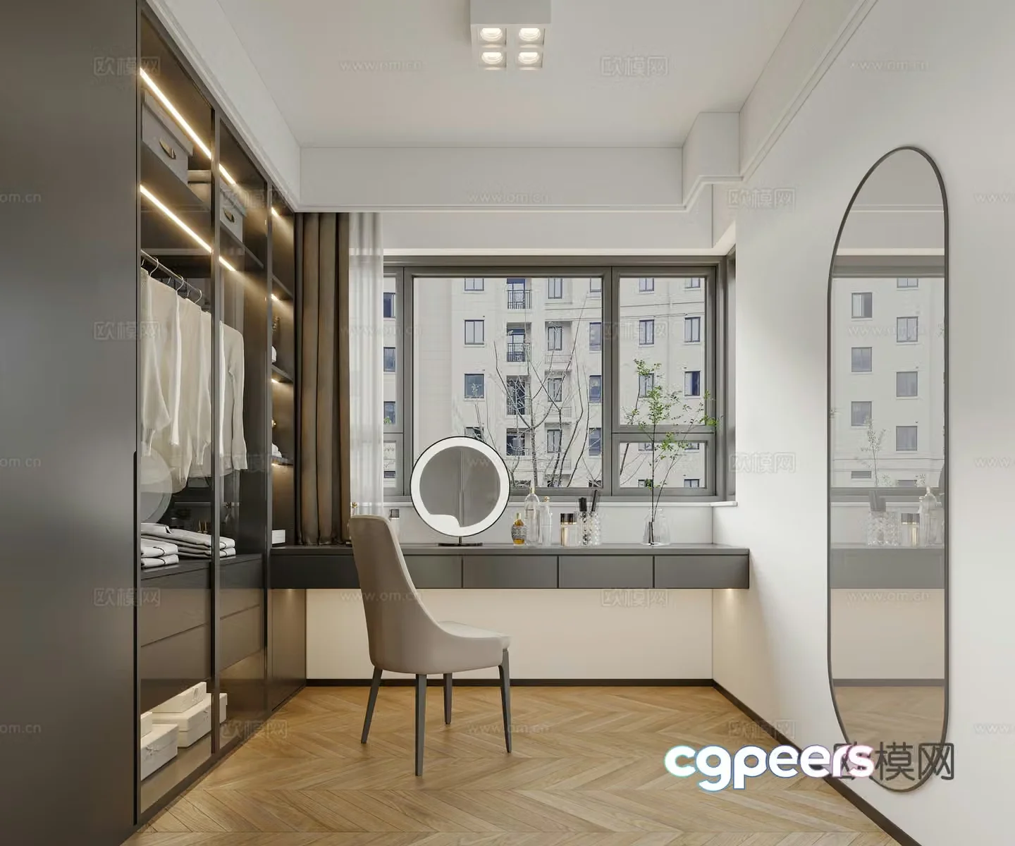 Modern cloakroom 3d model