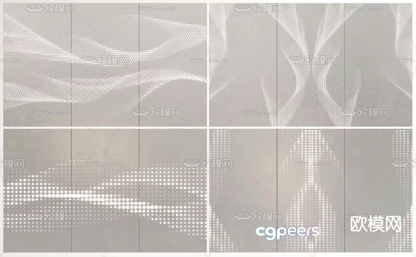 Perforated plate Translucent plate Aluminum veneer Punch plate 3D model