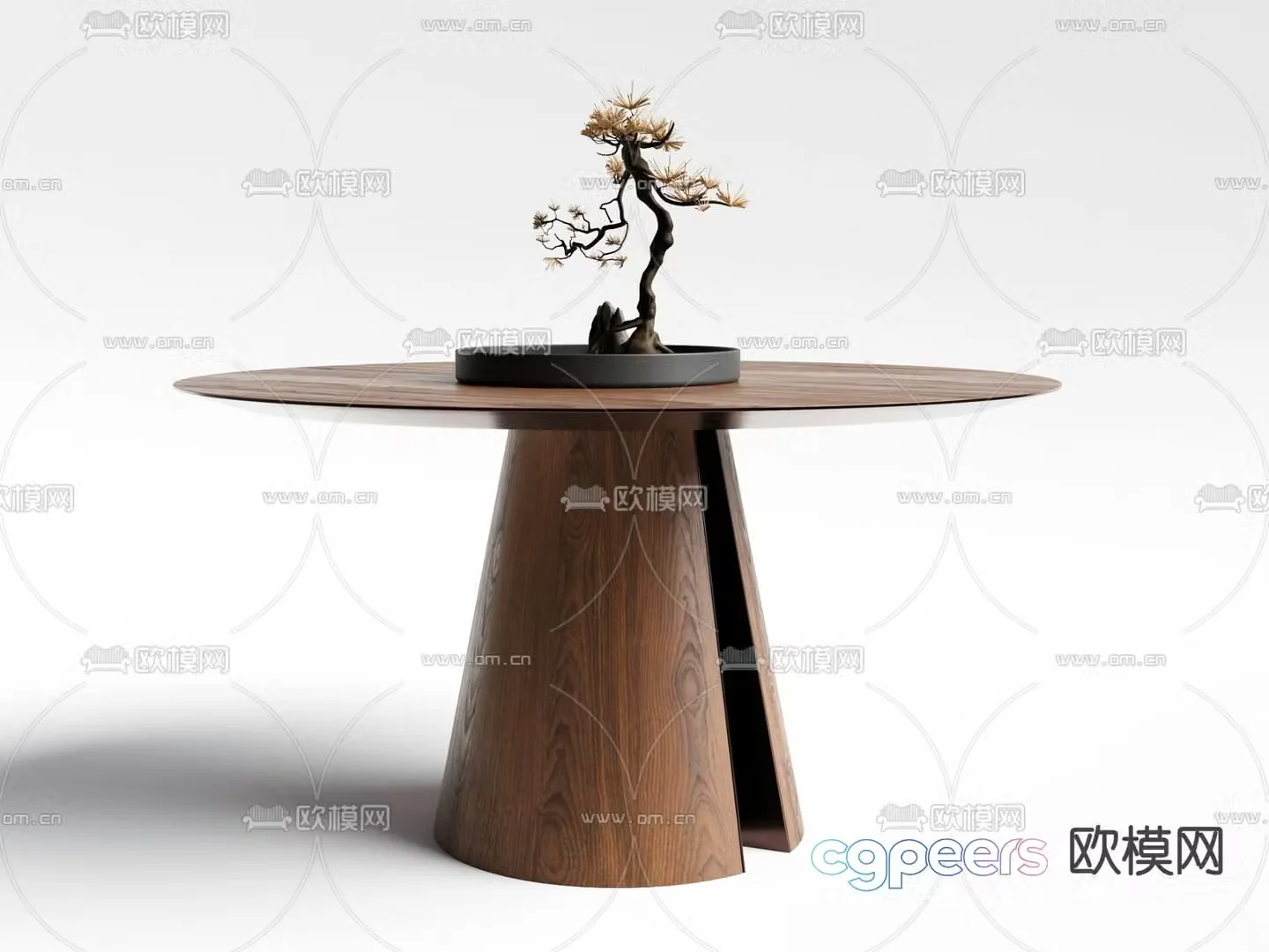 New Chinese dining table round table 3d model