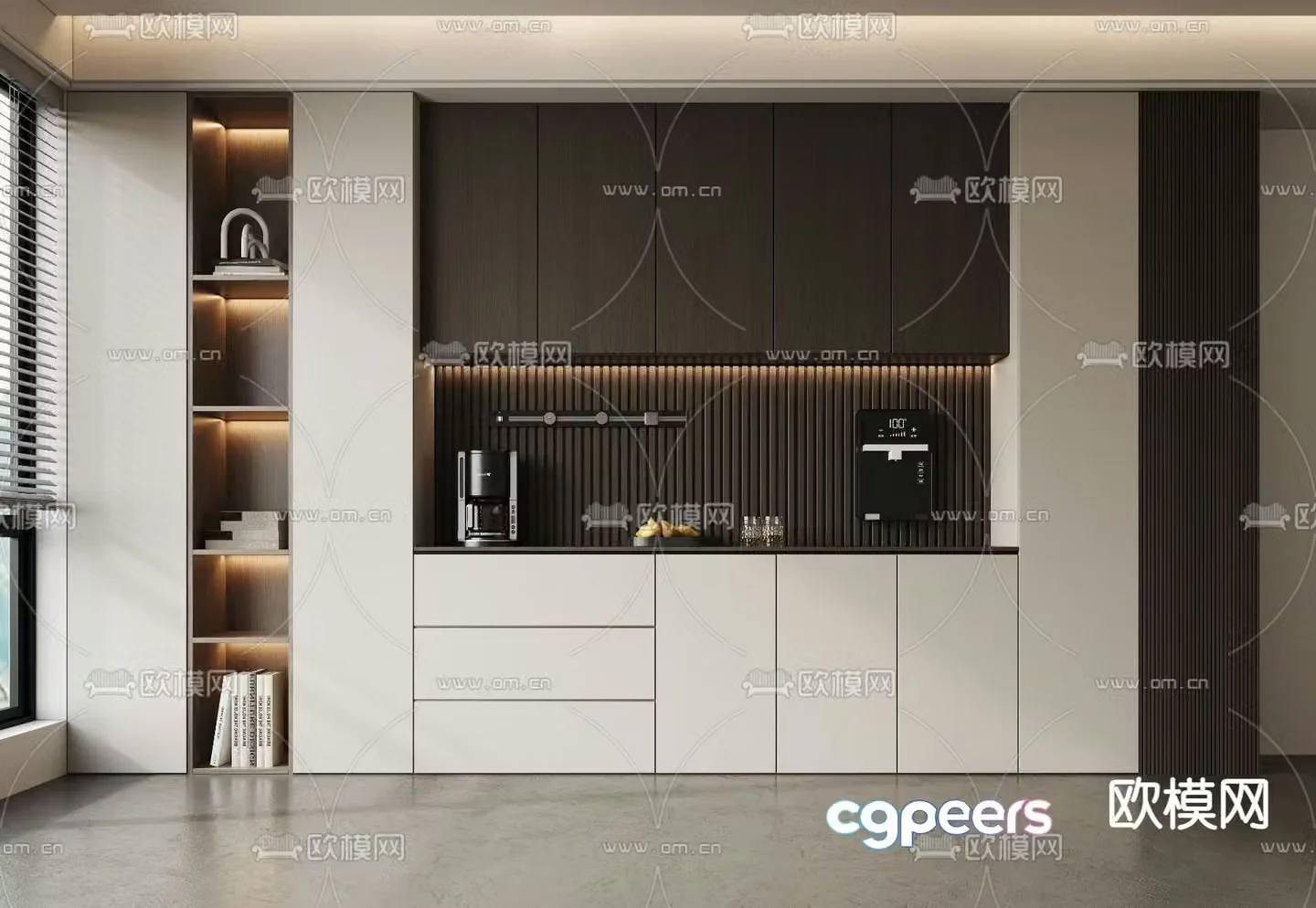 Modern wine cabinet sideboard 3d model