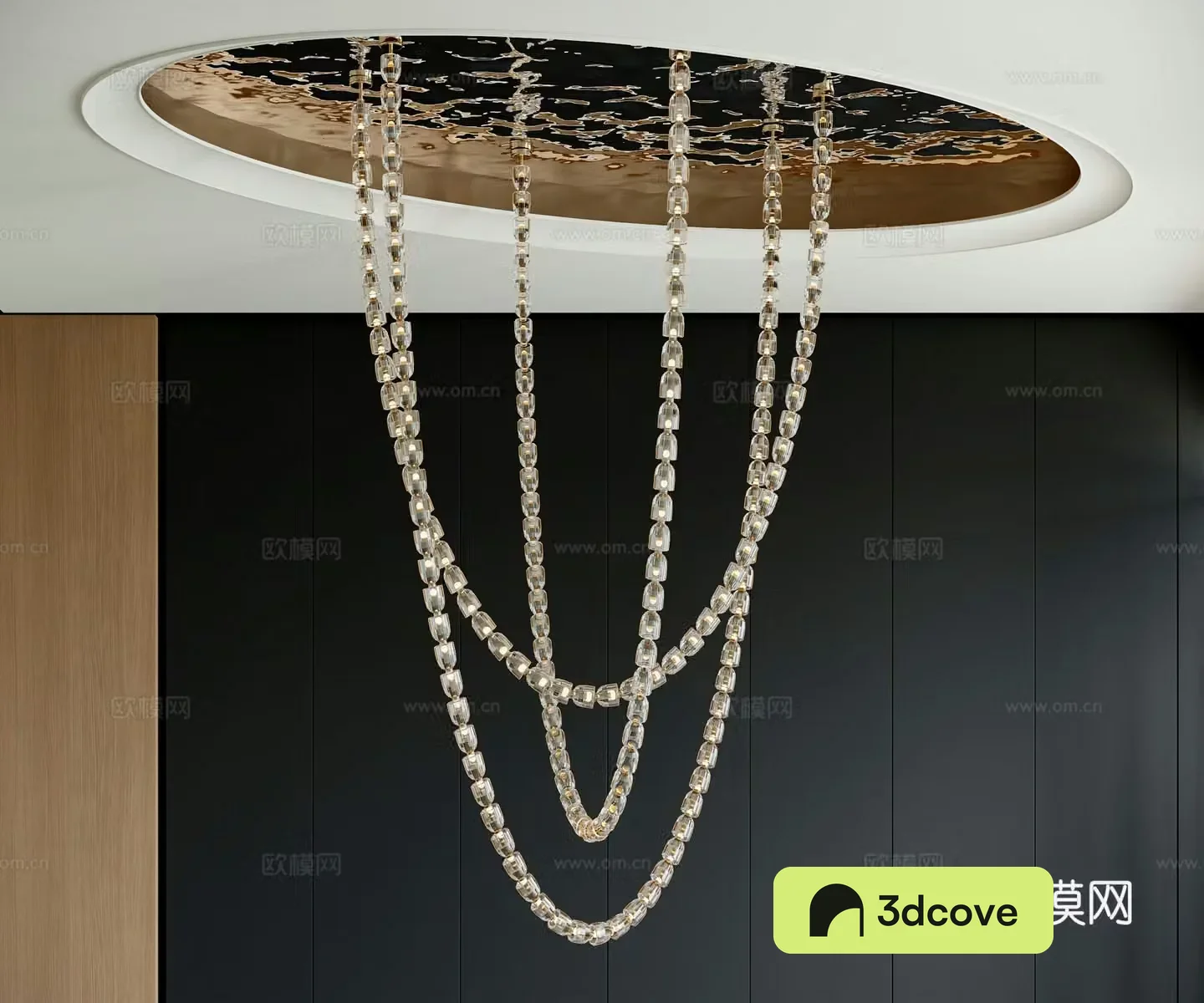 Modern beaded chandelier lobby chandelier