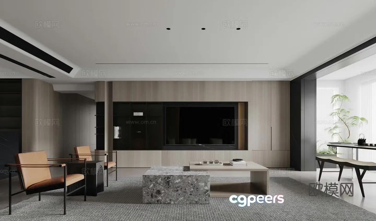 Modern living room 3d model