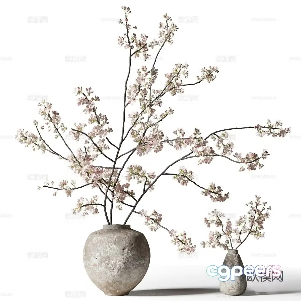 New Chinese style vase floral arrangement flower arrangement 3d model