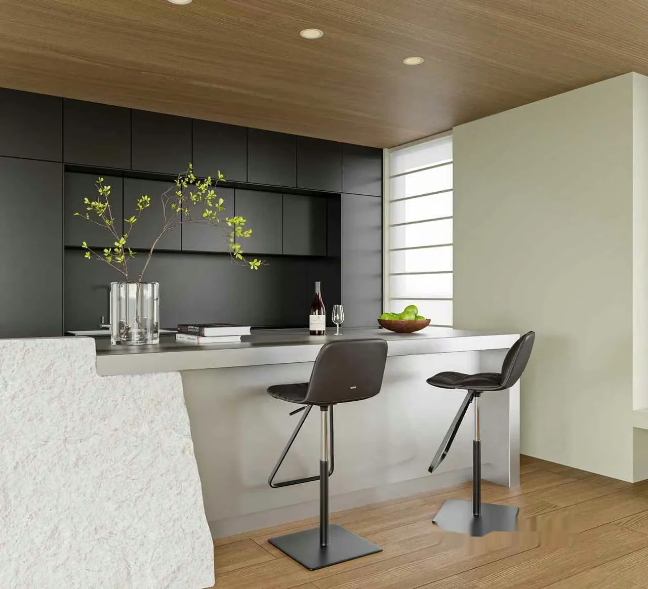 Modern Minimalist Bar Area 3D Model – 8230 – CORONA Render