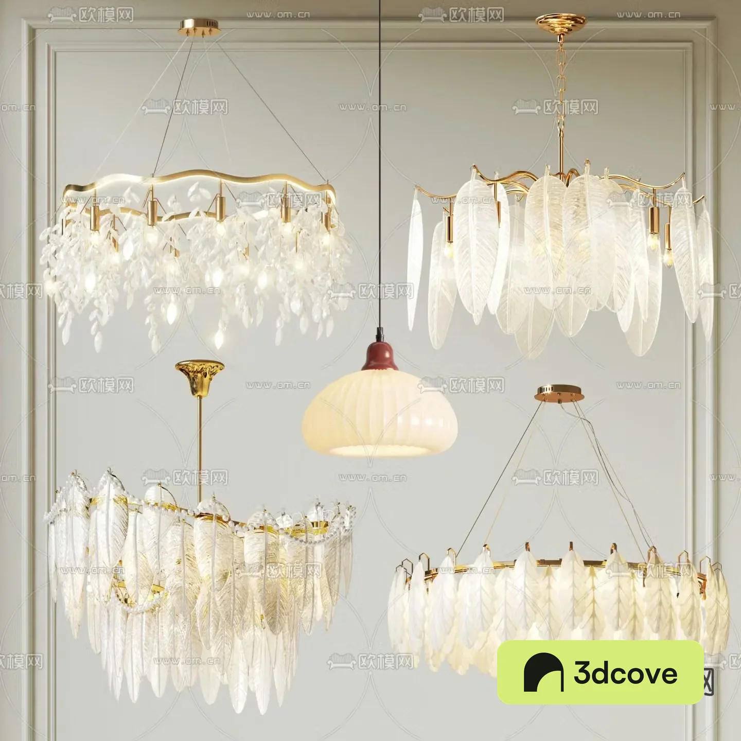 French metal chandelier