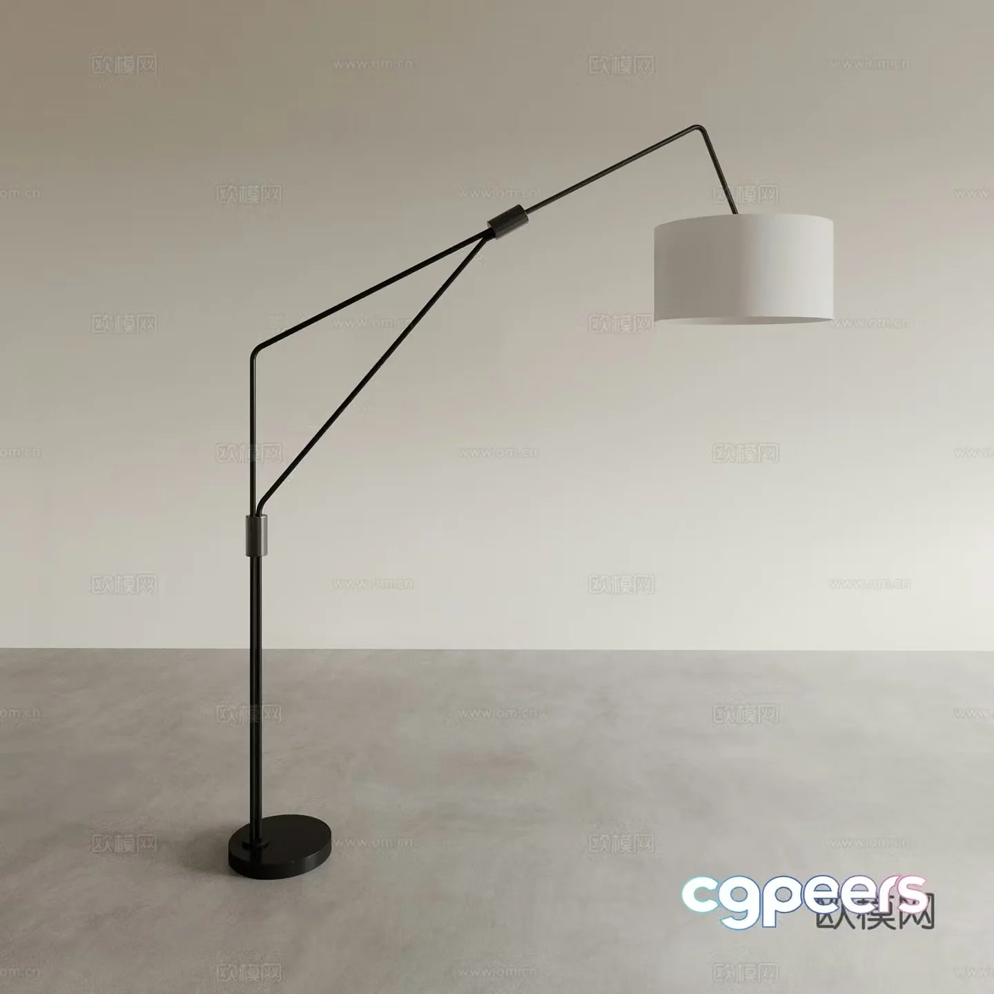 Floor lamp fishing lamp 3d model
