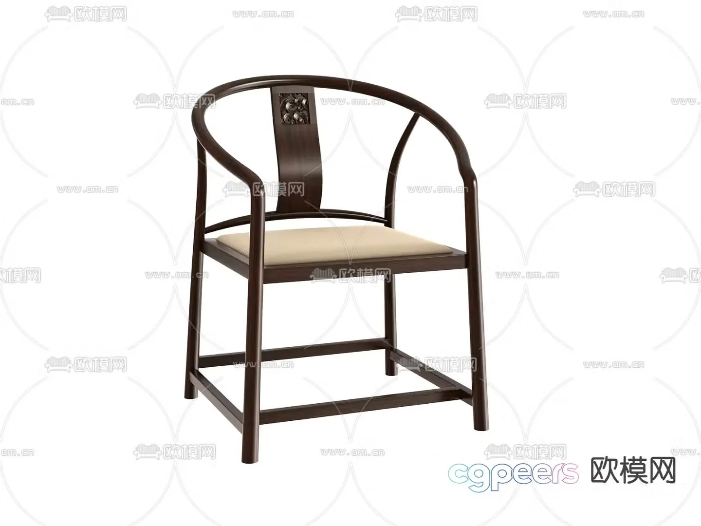New Chinese style chair armchair 3d model