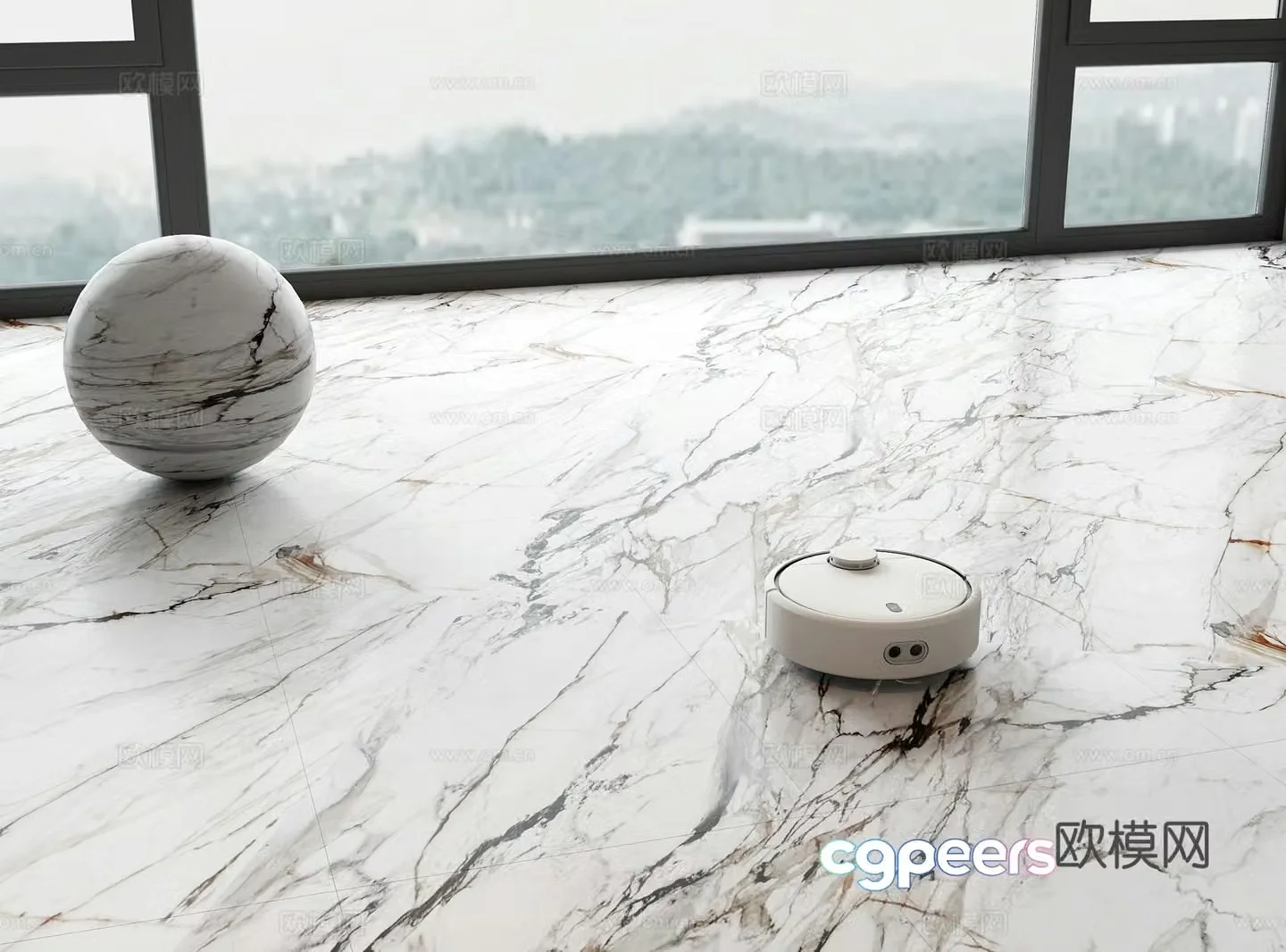 Modern floor tiles 3d model