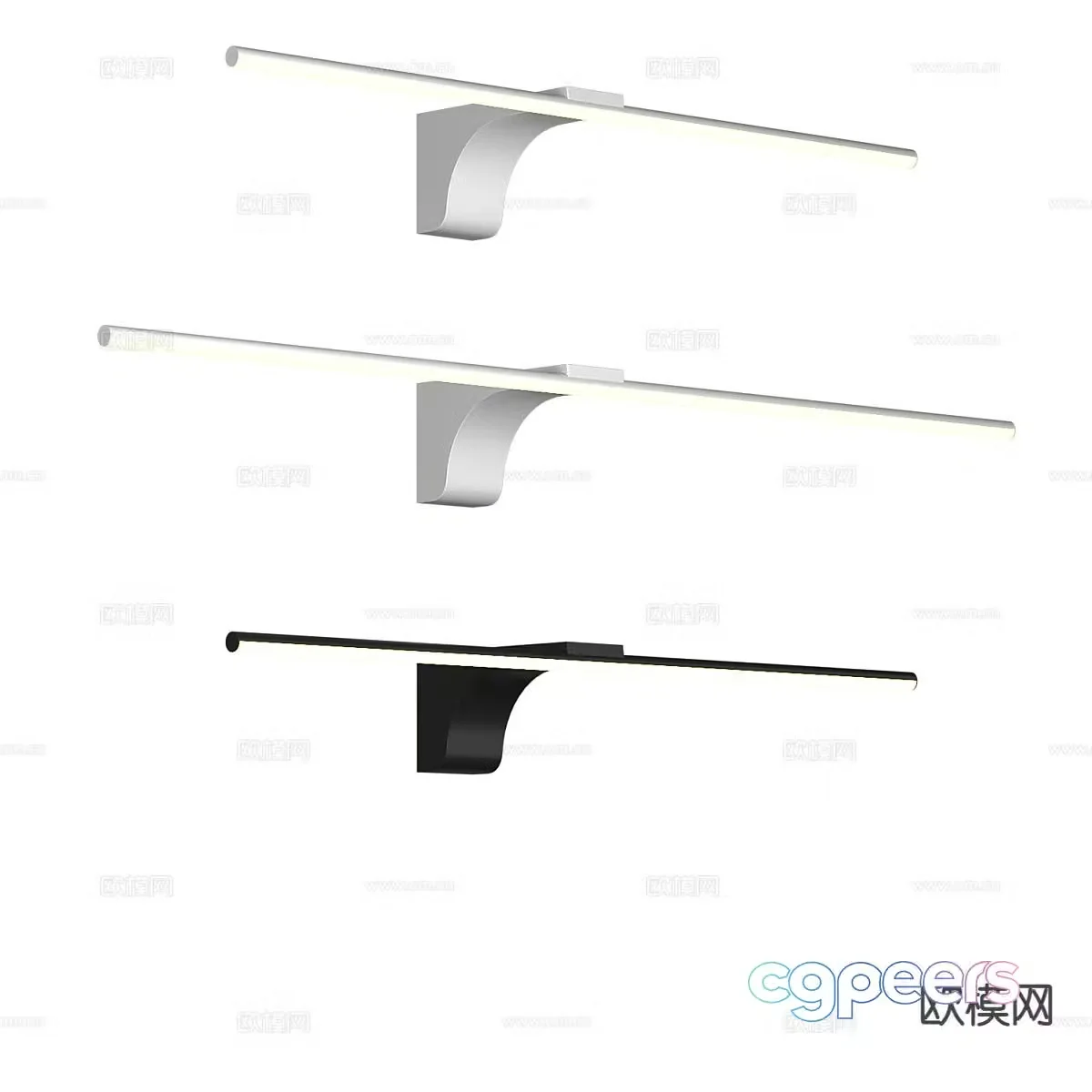 Mirror headlight wall lamp 3d model