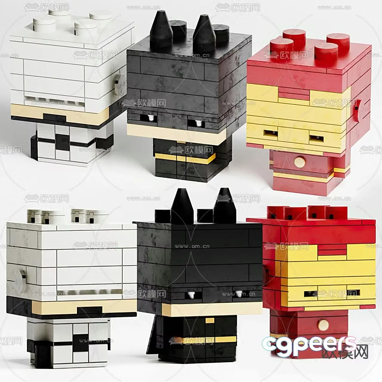 Modern Marvel Heroes lego 3d model