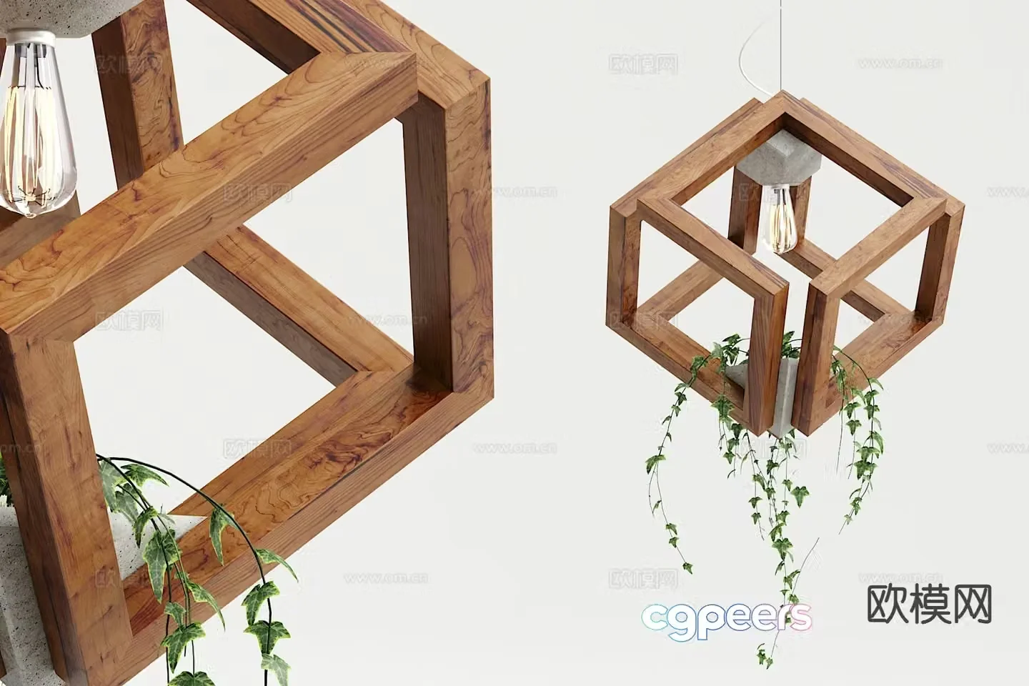 Nordic potted chandelier 3d model