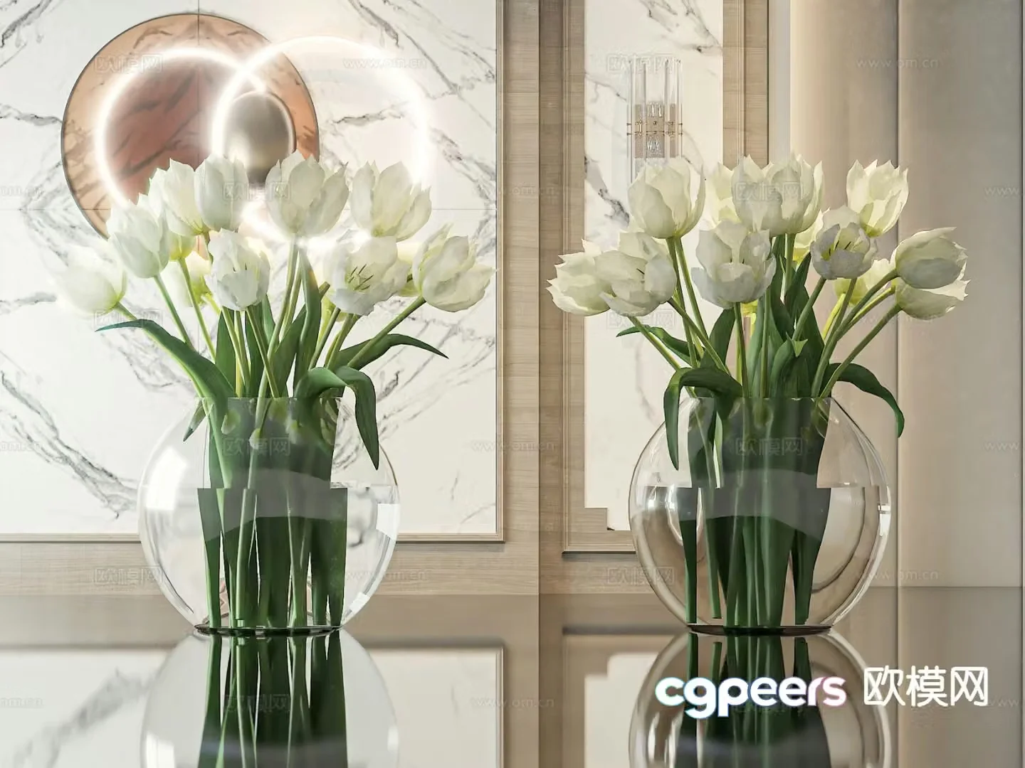 flowers flower arrangement vase floral 3d model