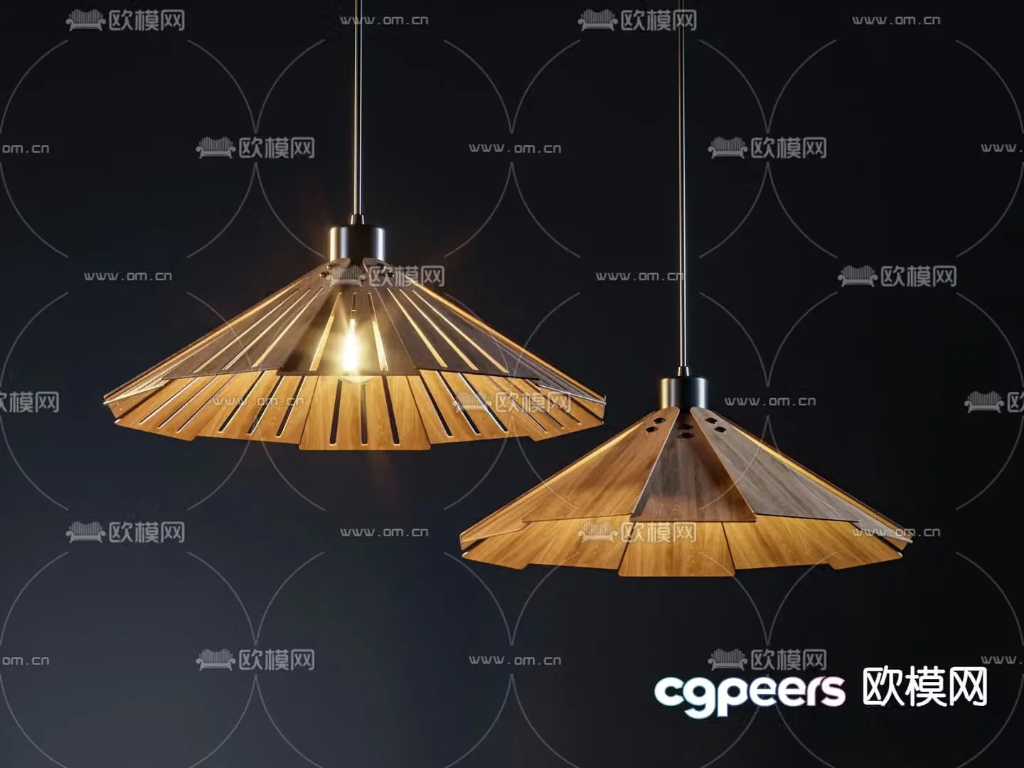 Japanese small chandelier 3d model