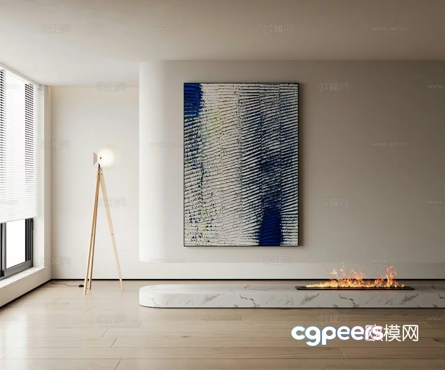 Modern decorative painting 3d model