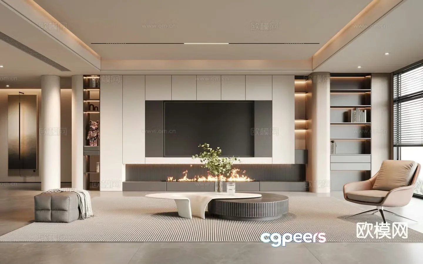 Modern living room 3d model