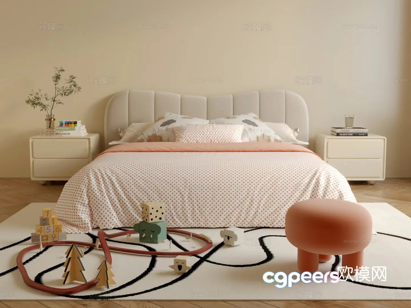Cozy Children’S Bedroom 3D Model – 17999 – VRAY Render