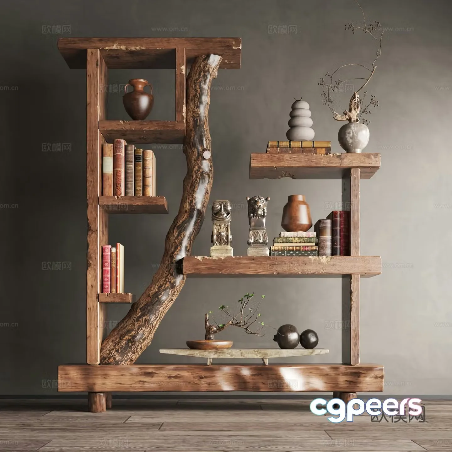 New Chinese style decorative frame 3D model