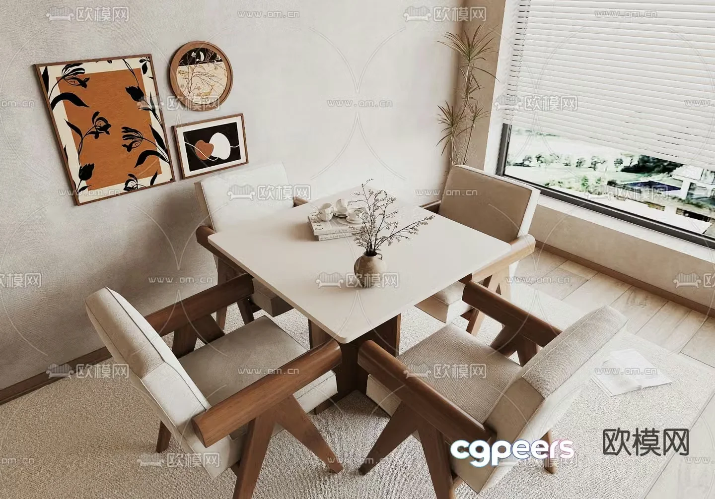 Leisure tables and chairs Negotiation tables and chairs 3d model