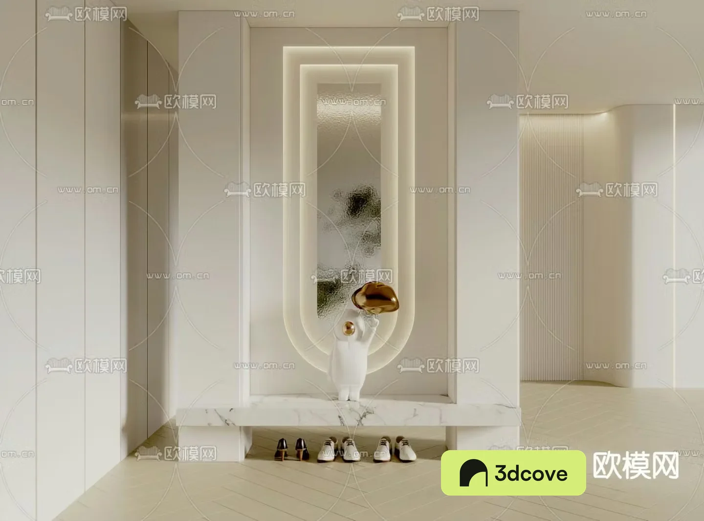 Entrance shoe cabinet entrance hall partition