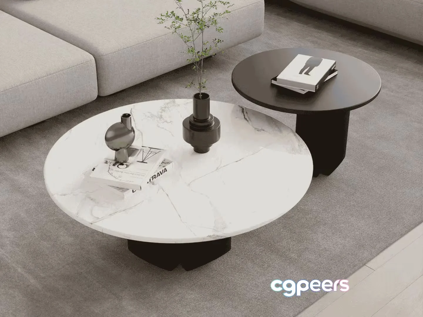 Modern Living Room 3D Model – 12175 – VRAY Render