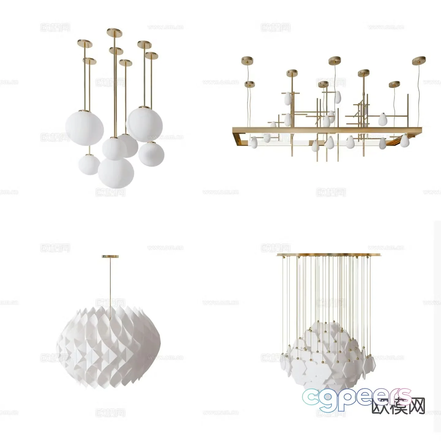 Creative chandelier art chandelier 3d model