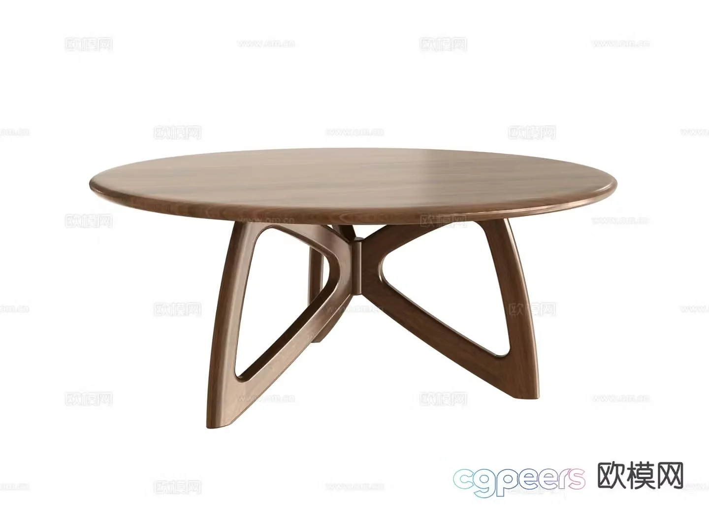 round table dining table 3d model