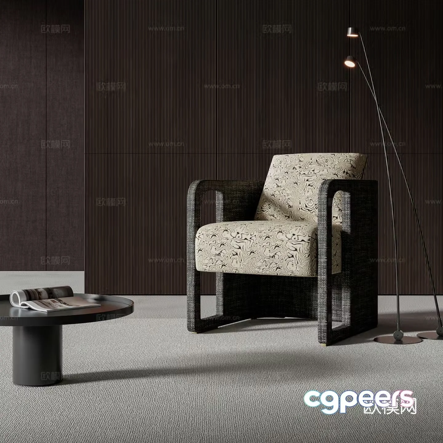 Modern leisure chair 3d model