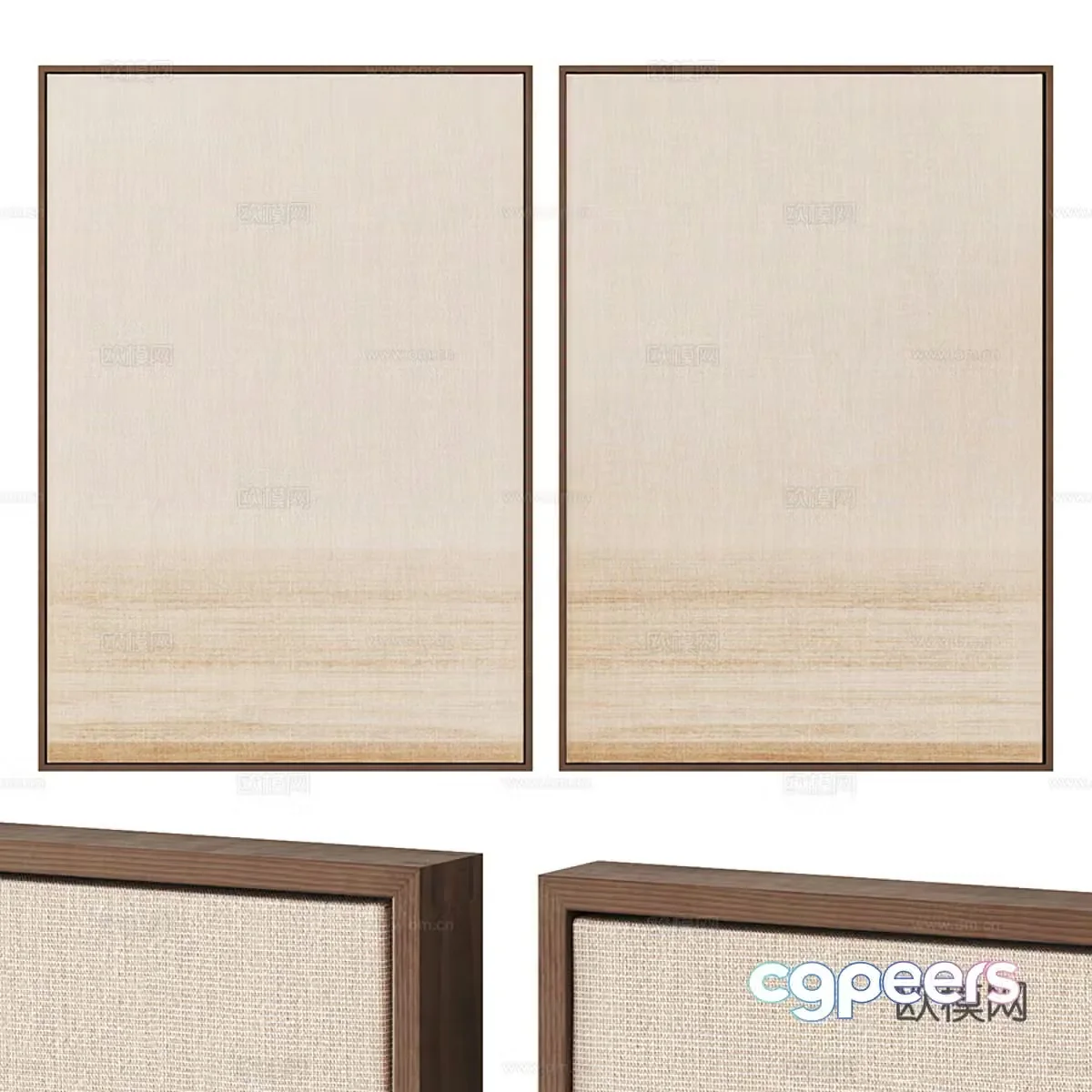 Art hanging painting decorative painting 3d model