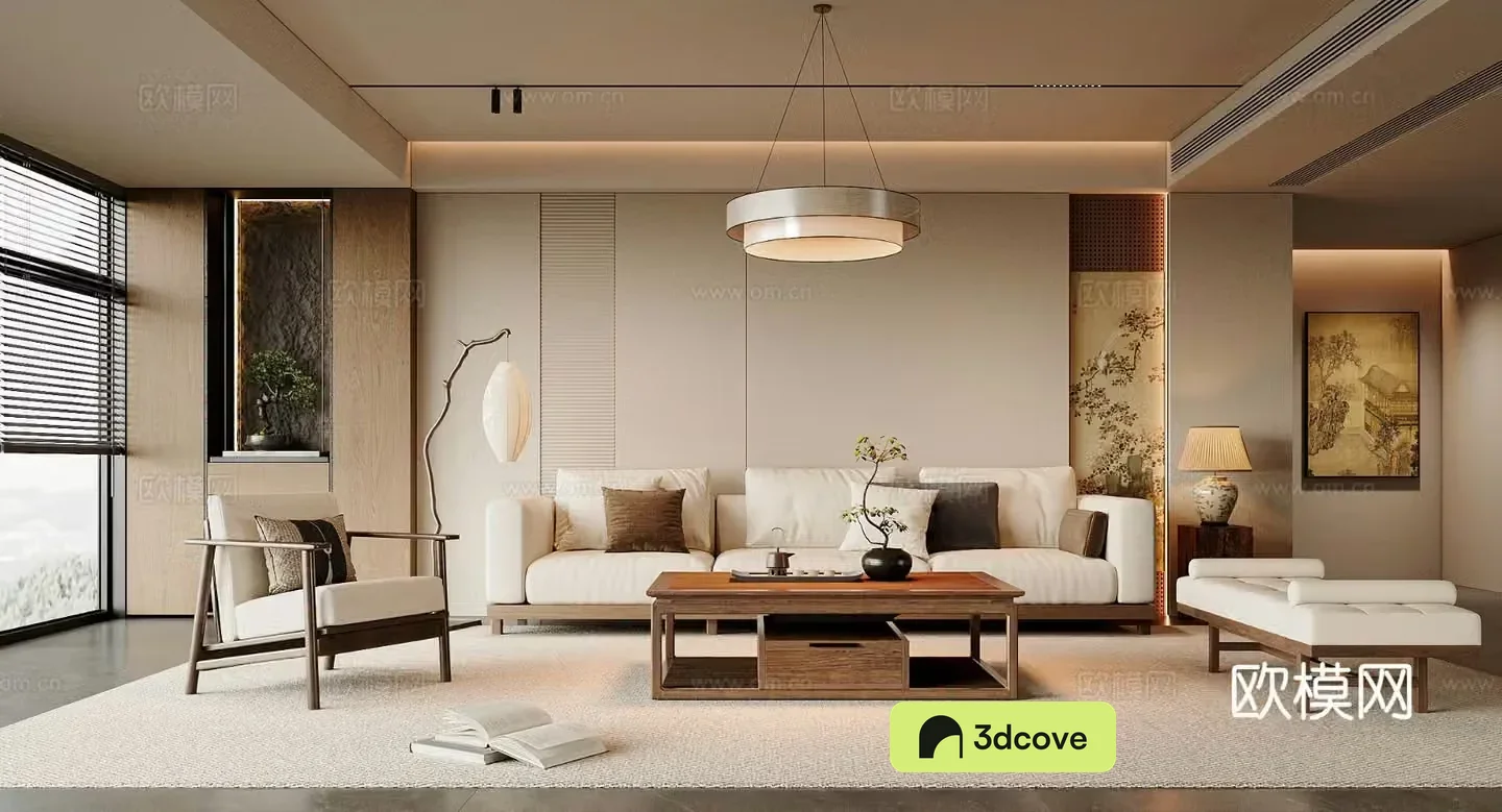 New Chinese style living room Song style living room