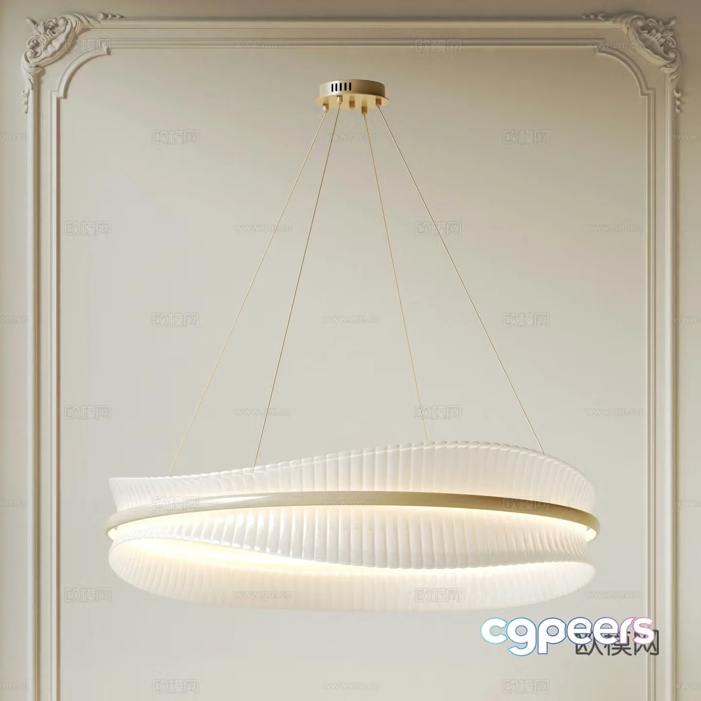 Modern cream style chandelier French chandelier Living room chandelier Bedroom chandelier Special chandelier 3D model