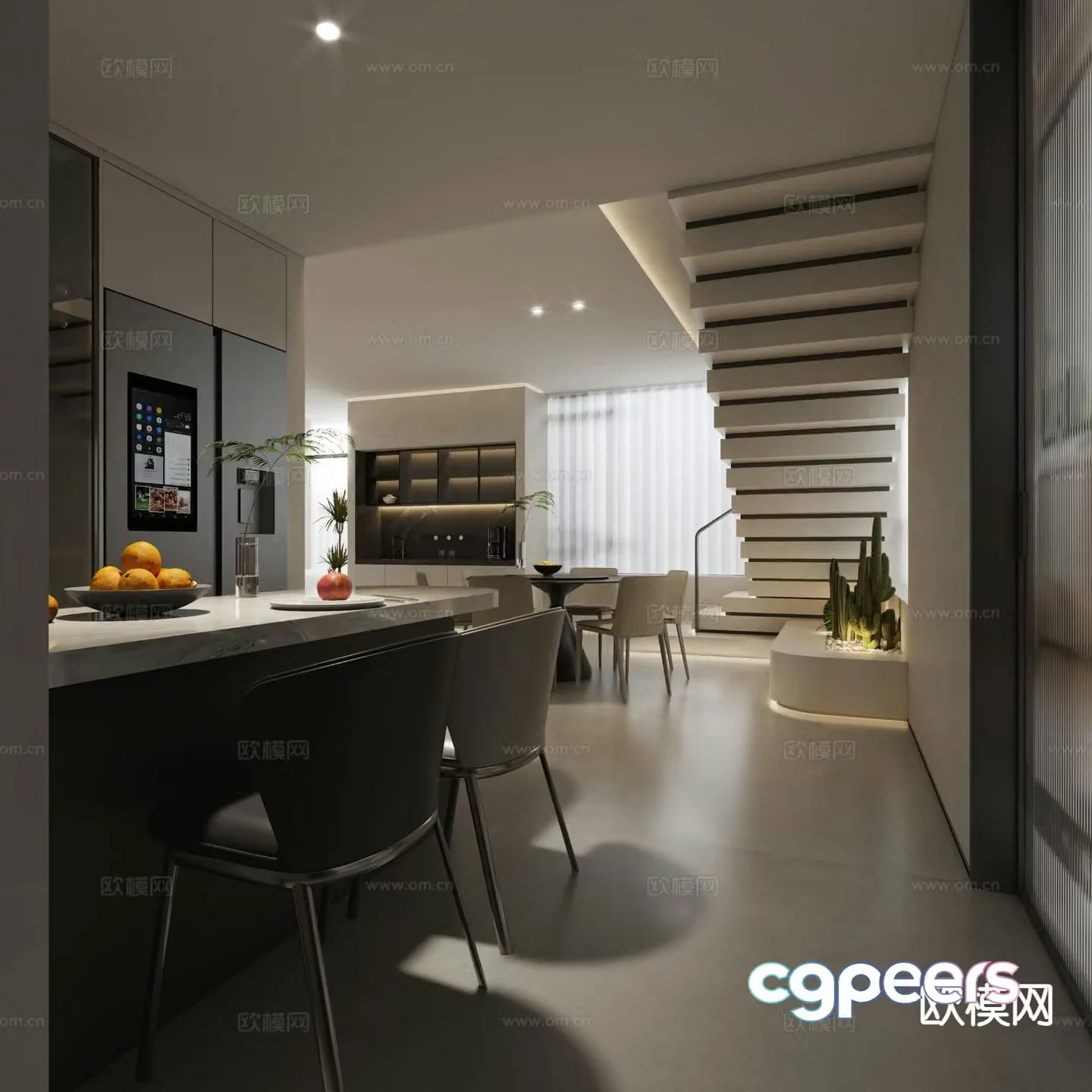 Modern restaurant 3d model