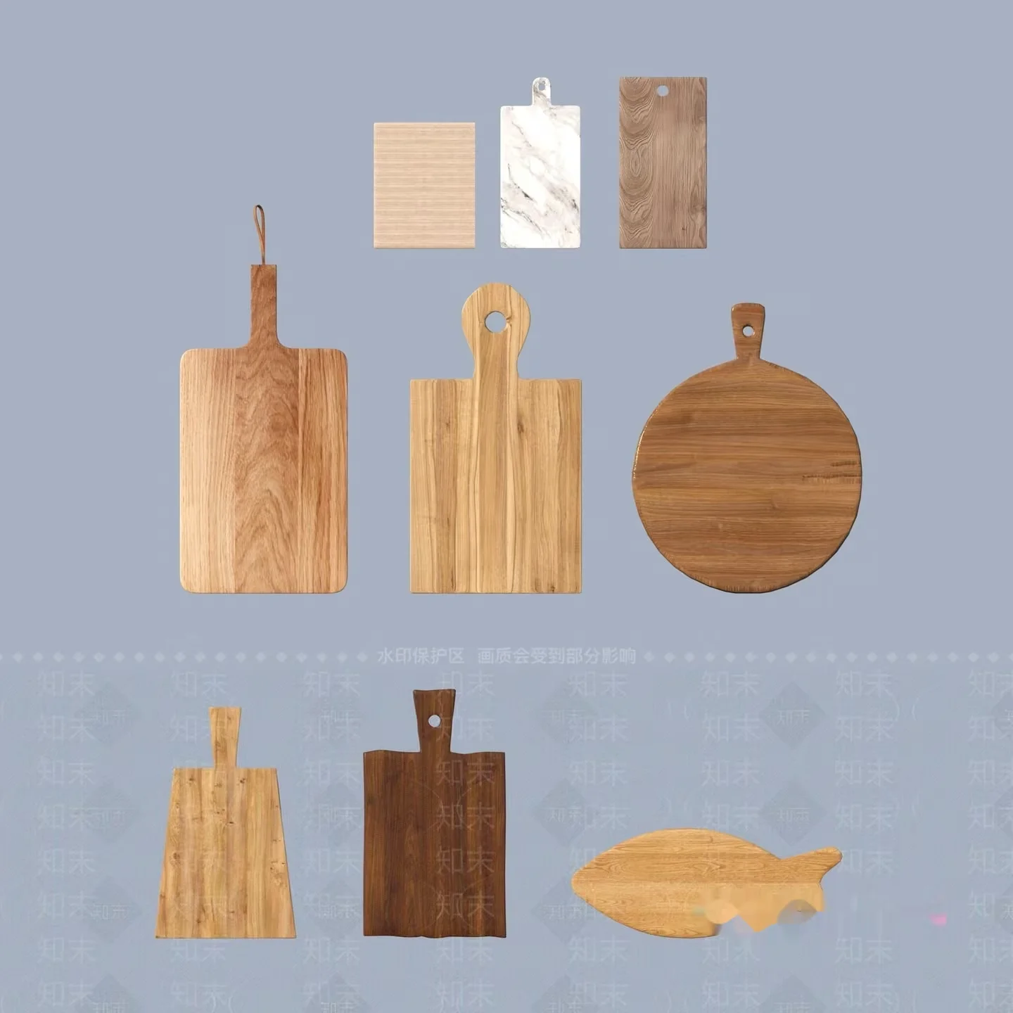 Wooden Cutting Boards 3D Model – 10153 – VRAY Render