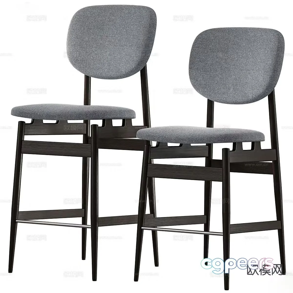 Modern bar stool bar stool high stool 3d model
