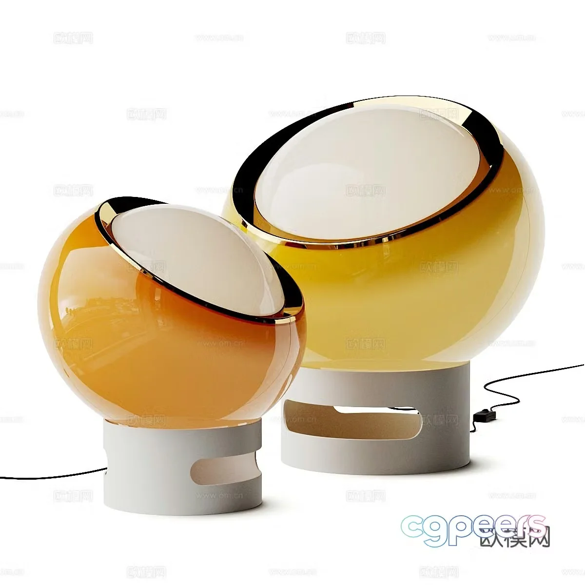 Modern light luxury iGuzzini Clan desk lamp 3d model