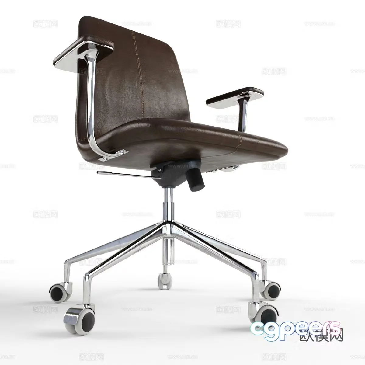 Cappellini pulley office chair leather staff chair 3d model