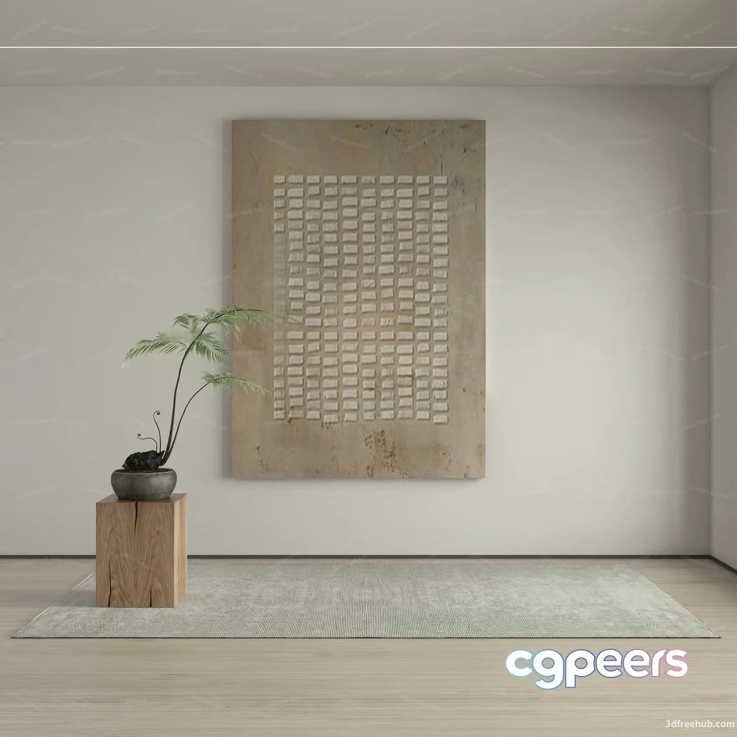 Minimalist Art Room 3D Model – 20276 – VRAY Render