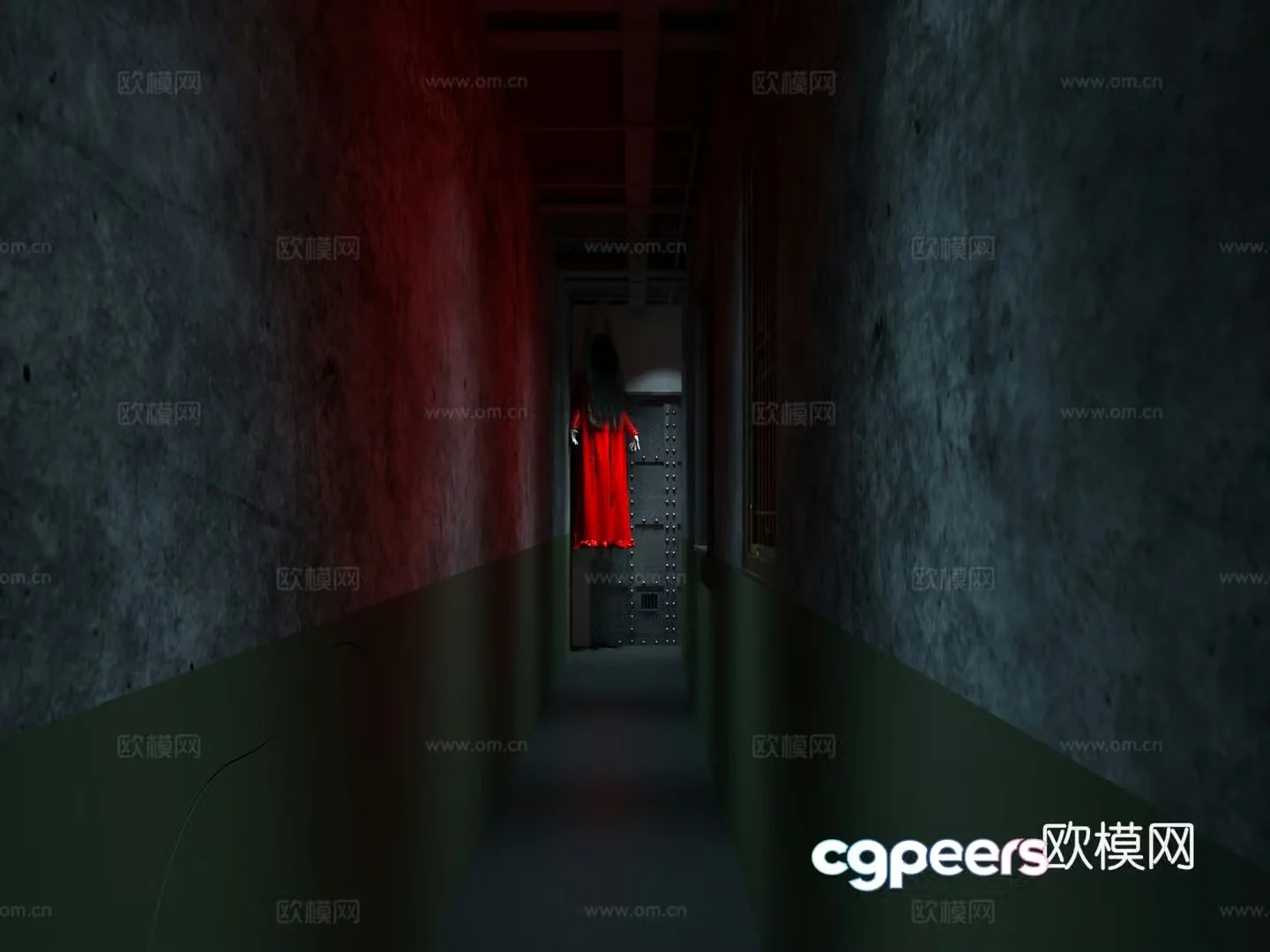 Script Killing Haunted House Corridor Female Ghost 3D Model