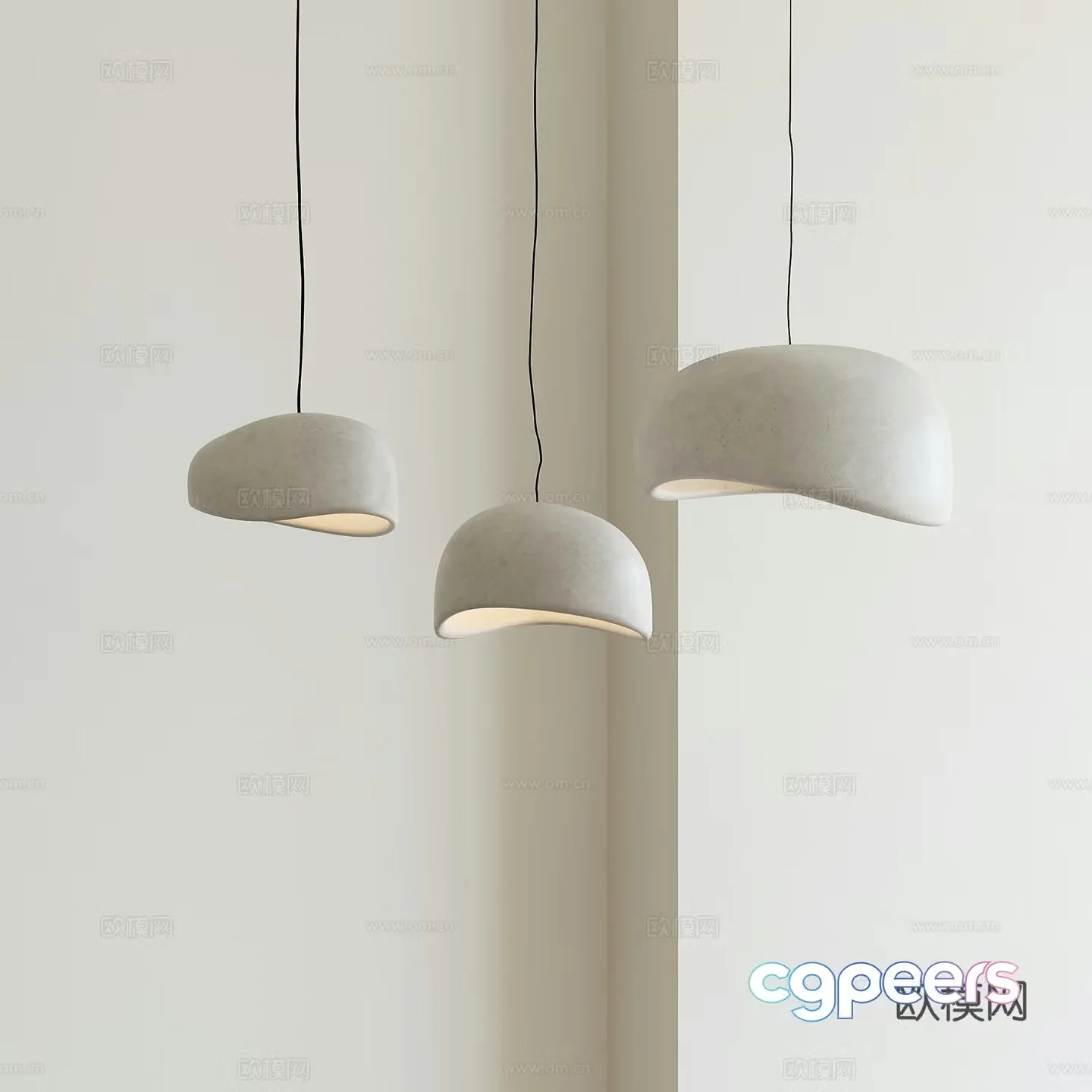 Wasabi Feng Cement Chandelier 3D Model