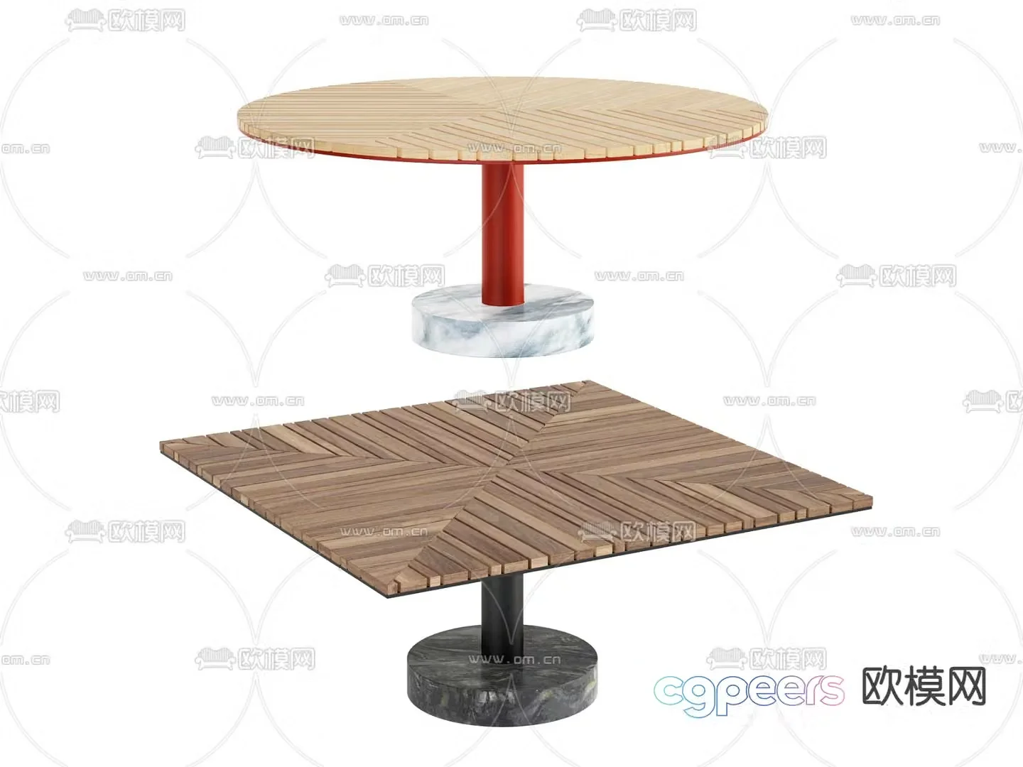 Modern casual table negotiation table 3d model