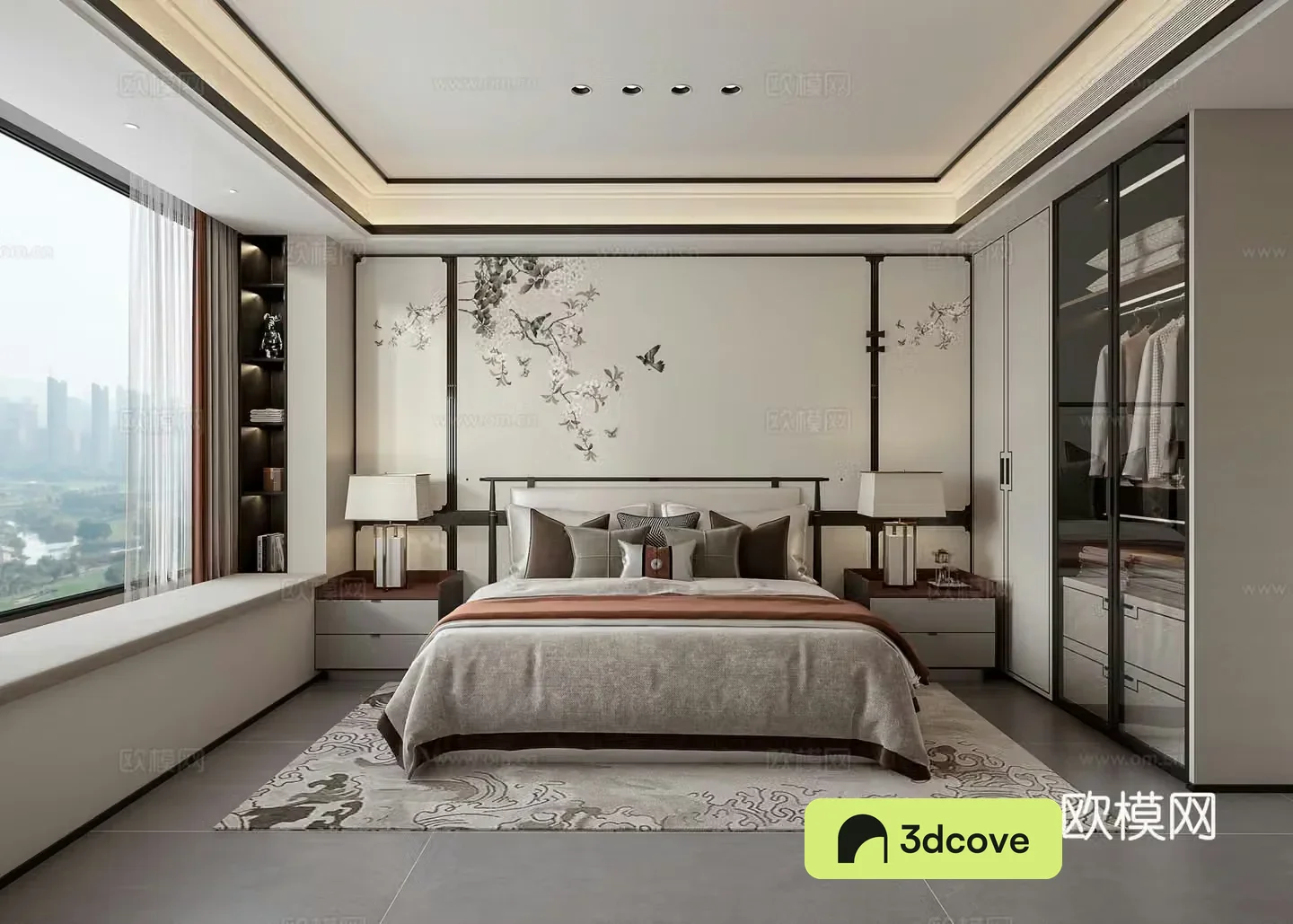 New Chinese style bedroom Elderly room