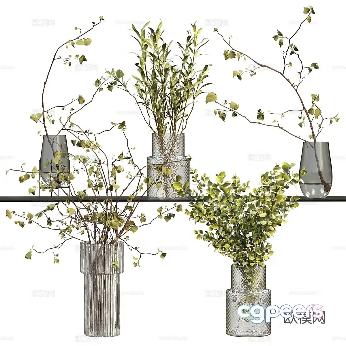 Vase flowers 3d model