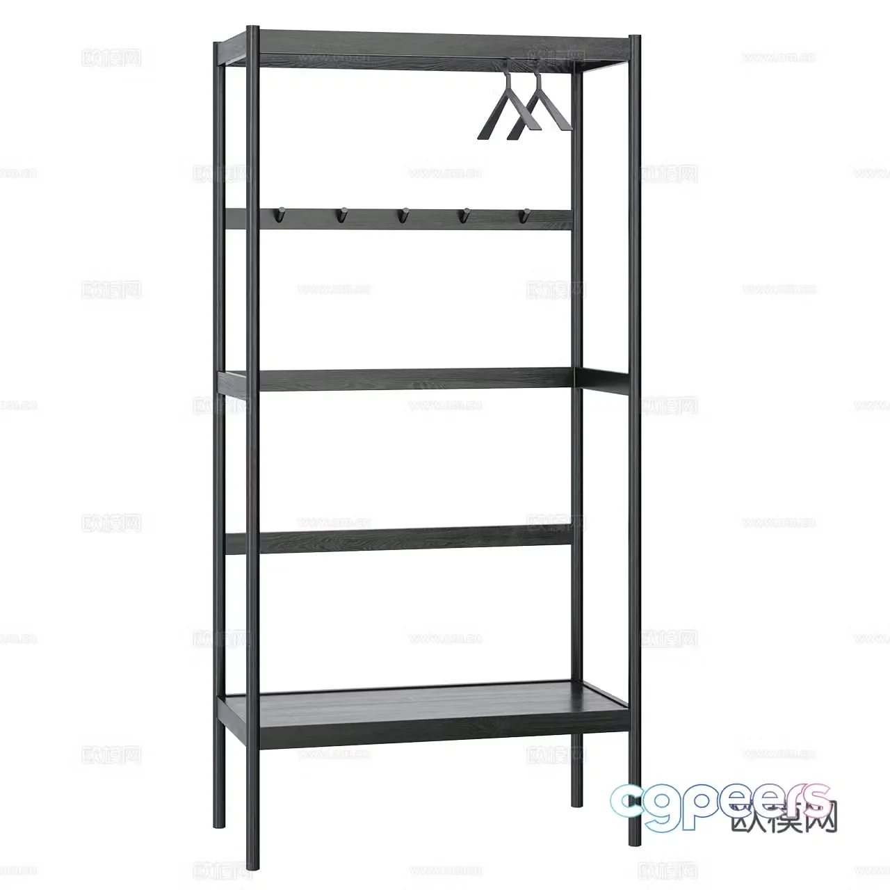 Schonbuch Nordic clothes hanger Minimalist clothes hanger Minimalist wardrobe Open wardrobe 3d model